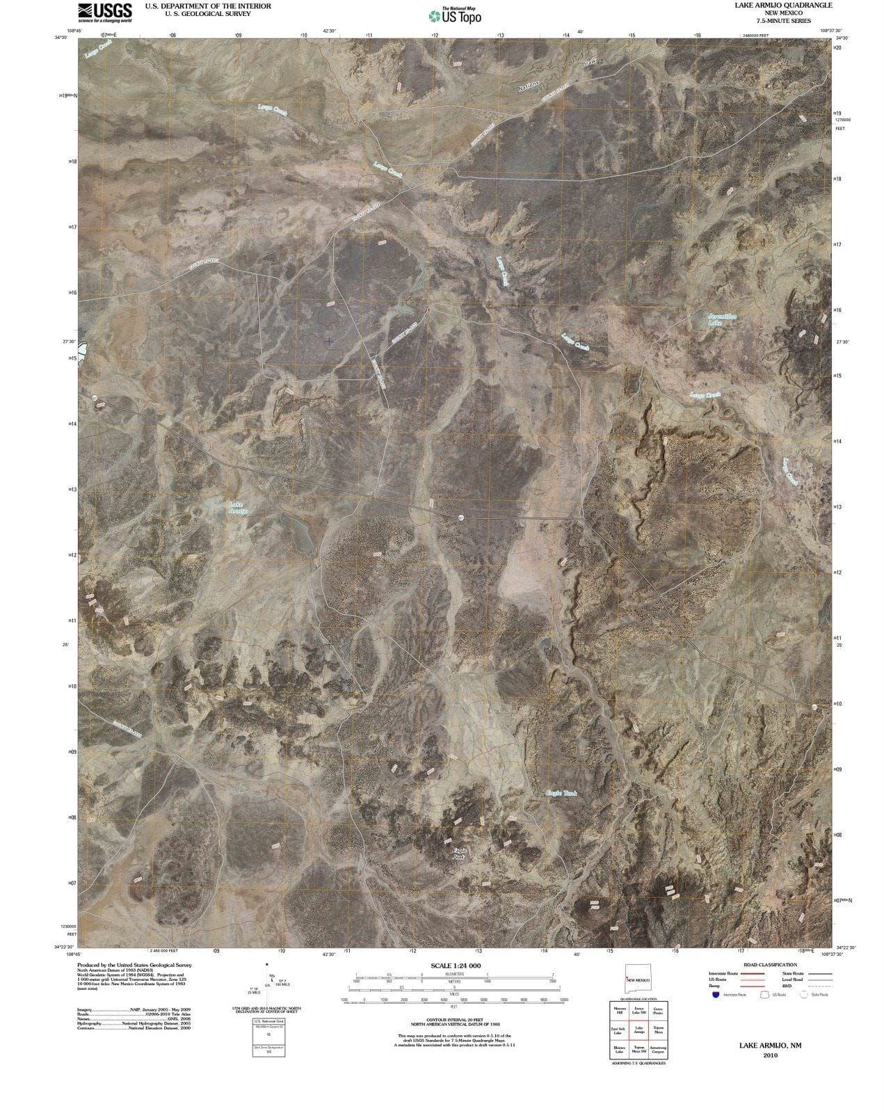 2010 Lake Armijo, NM - New Mexico - USGS Topographic Map