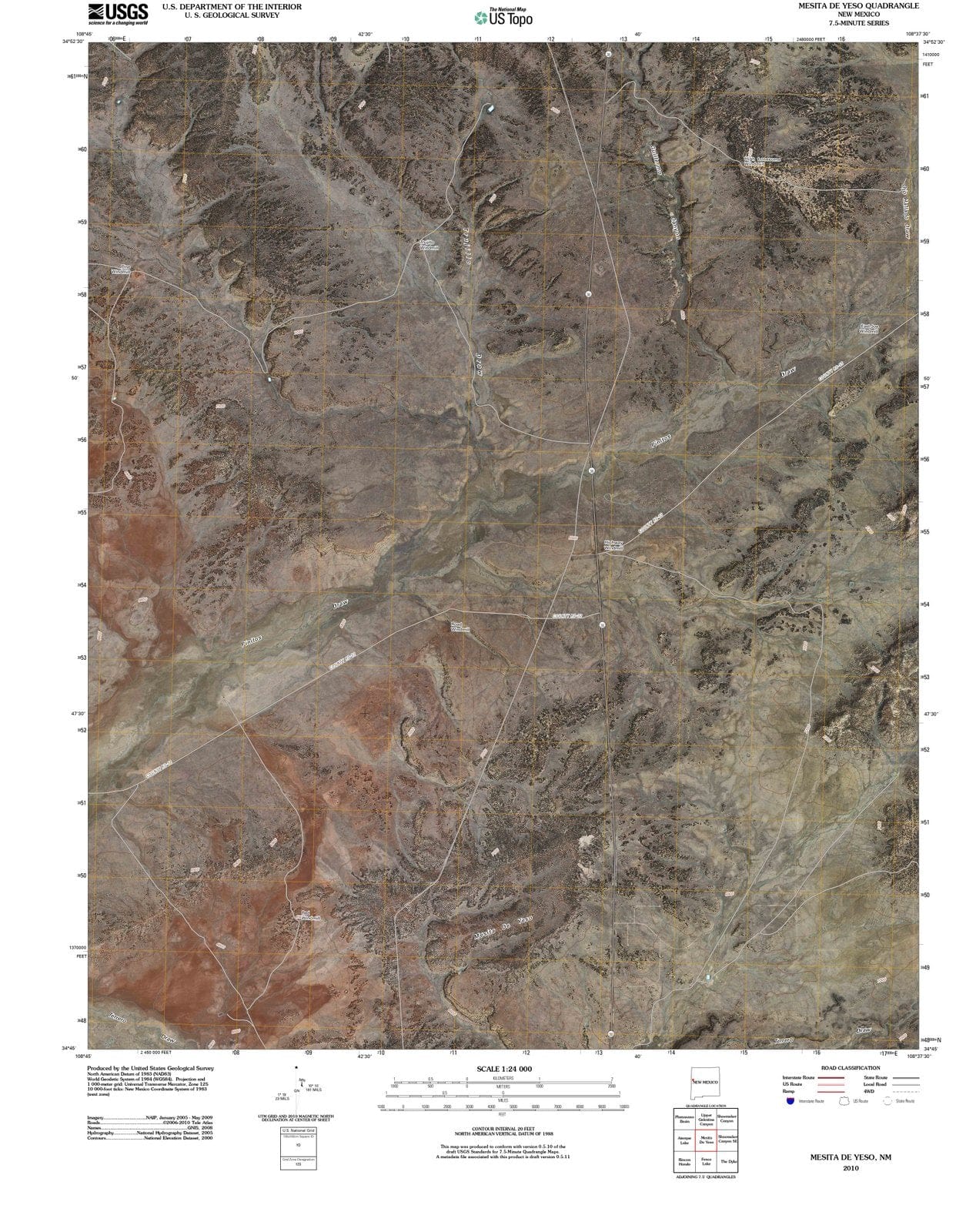 2010 Mesitae Yeso, NM - New Mexico - USGS Topographic Map
