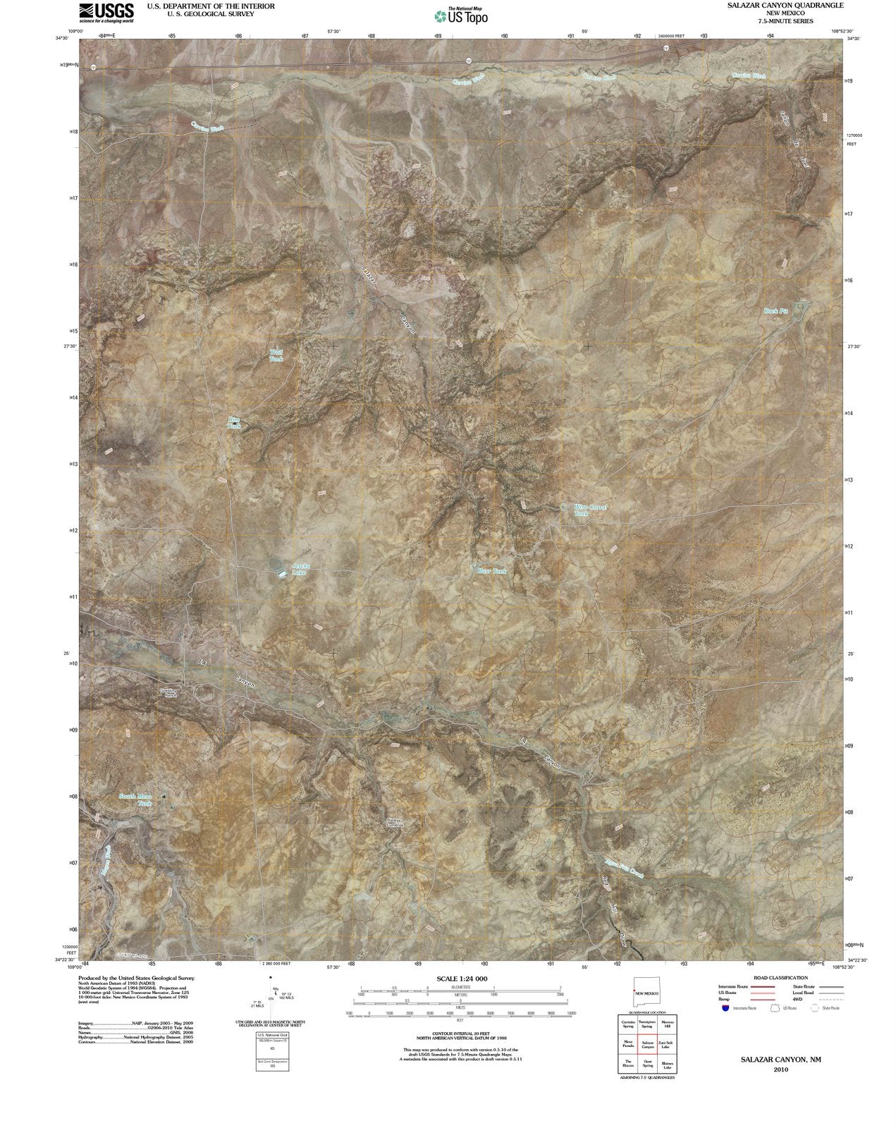 2010 Salazar Canyon, NM - New Mexico - USGS Topographic Map