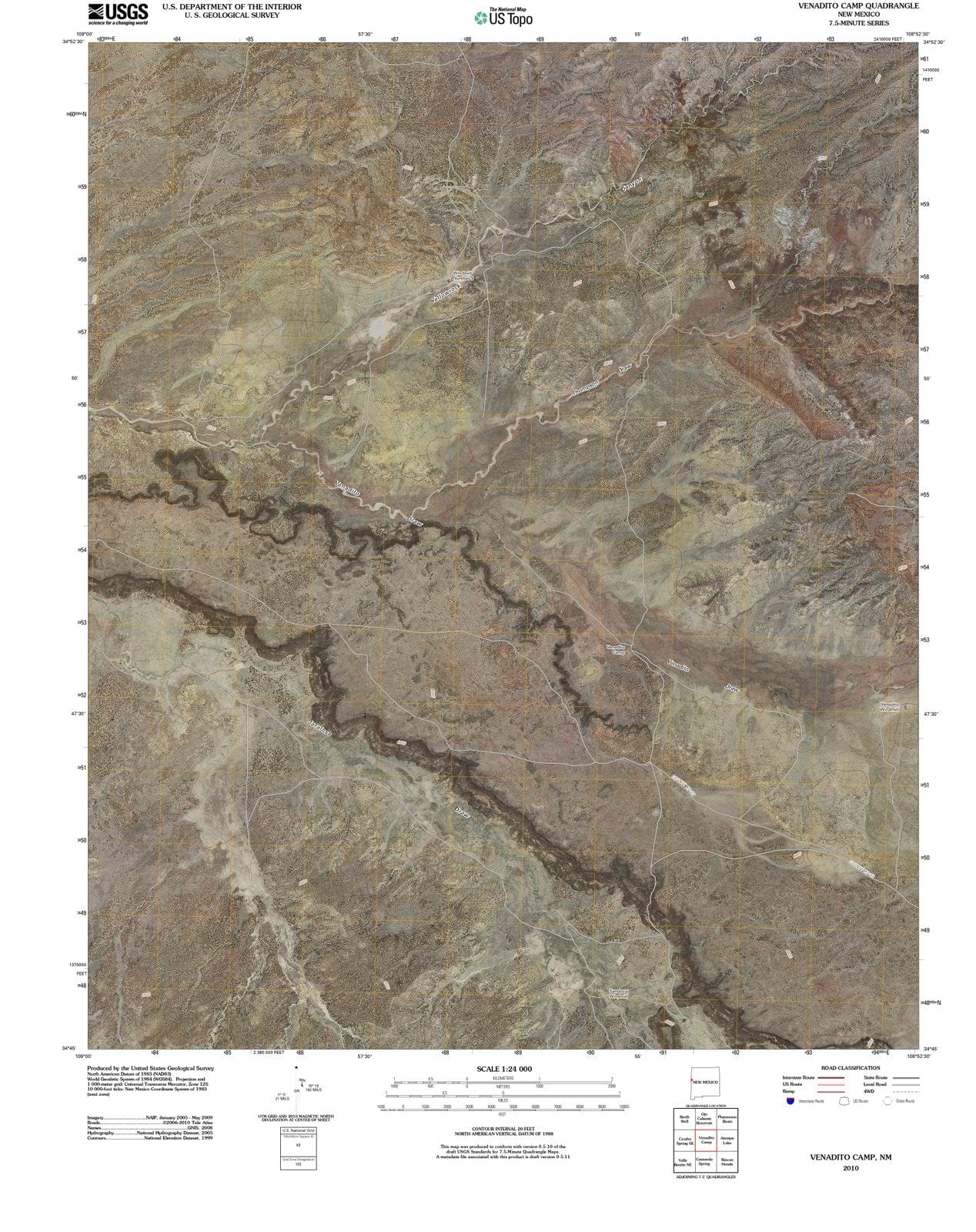 2010 Venadito Camp, NM - New Mexico - USGS Topographic Map