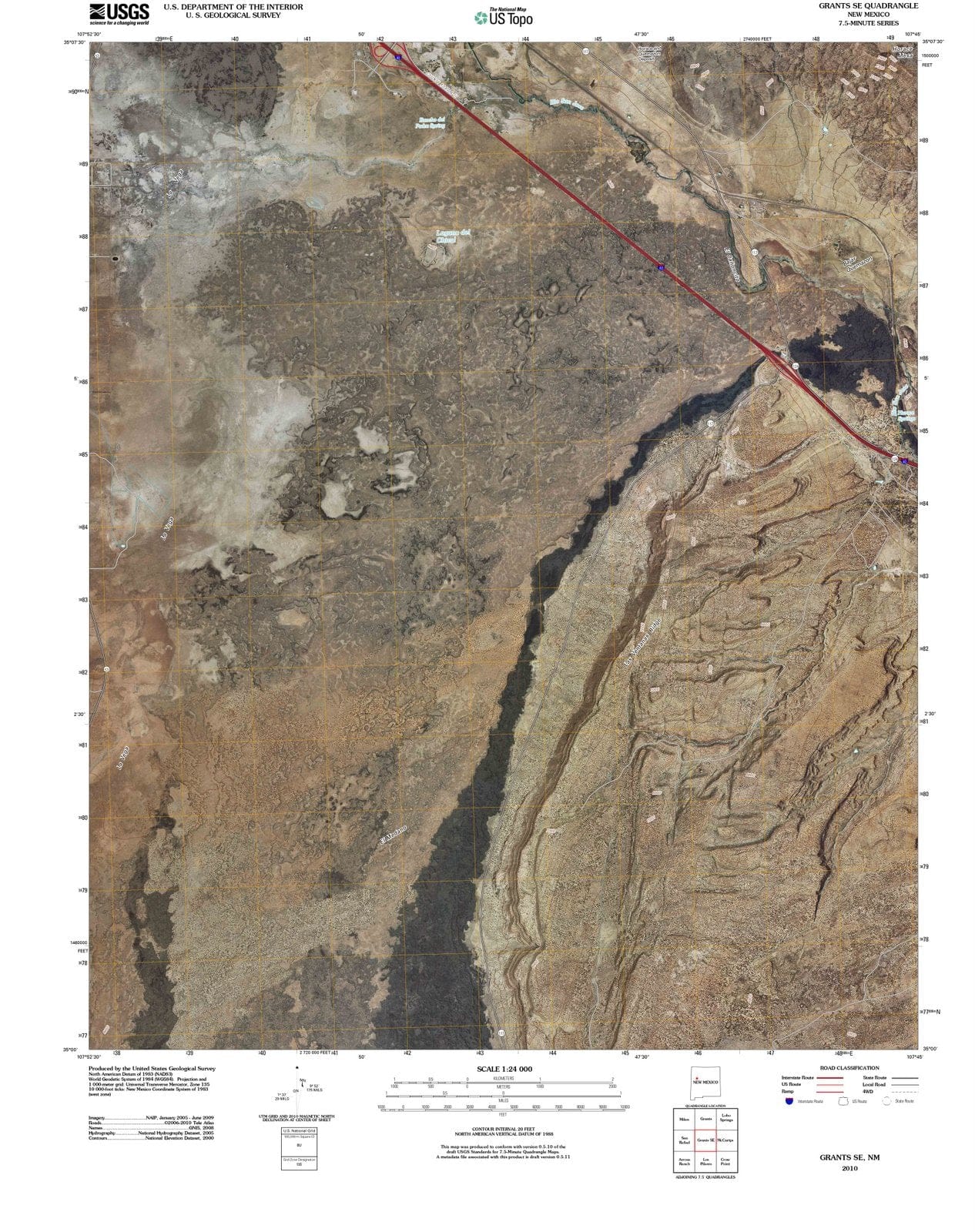2010 Grants, NM - New Mexico - USGS Topographic Map
