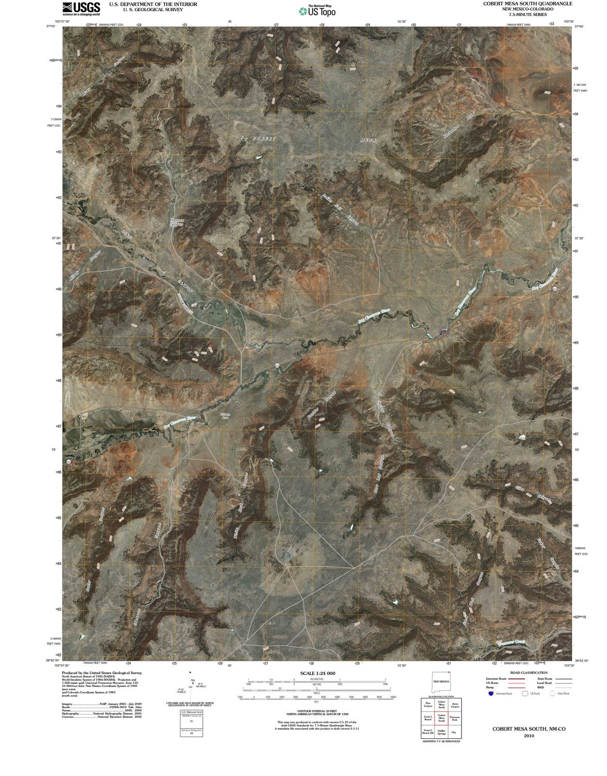 2010 Cobert Mesa South, NM - New Mexico - USGS Topographic Map