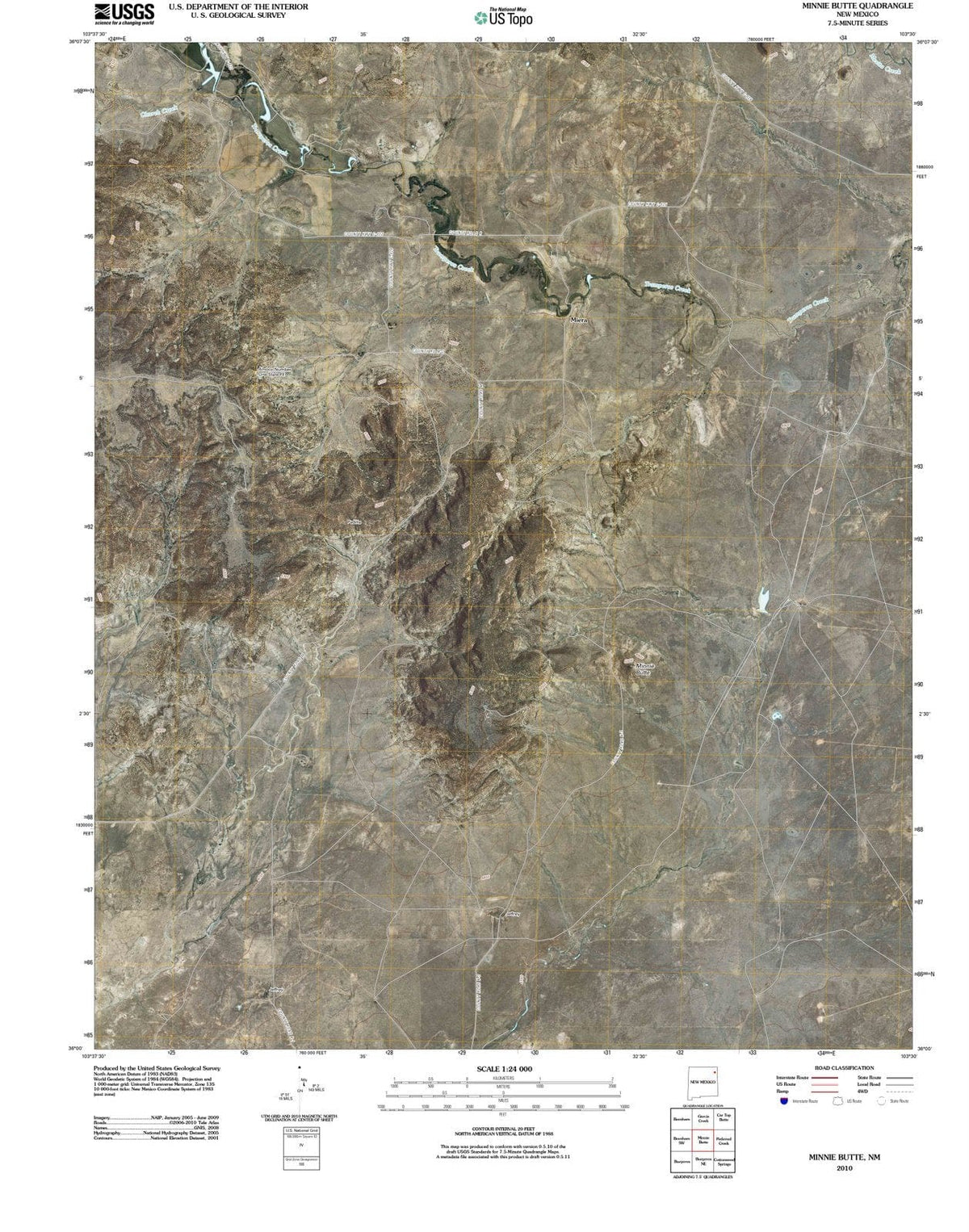 2010 Minnie Butte, NM - New Mexico - USGS Topographic Map