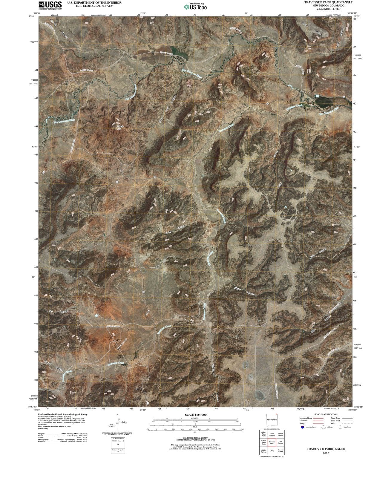 2010 Travesser Park, NM - New Mexico - USGS Topographic Map