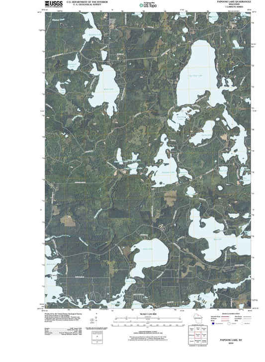 2010 Papoose Lake, WI - Wisconsin - USGS Topographic Map