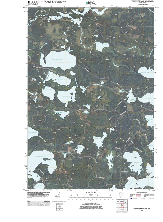 2010 White Sand Lake, WI - Wisconsin - USGS Topographic Map