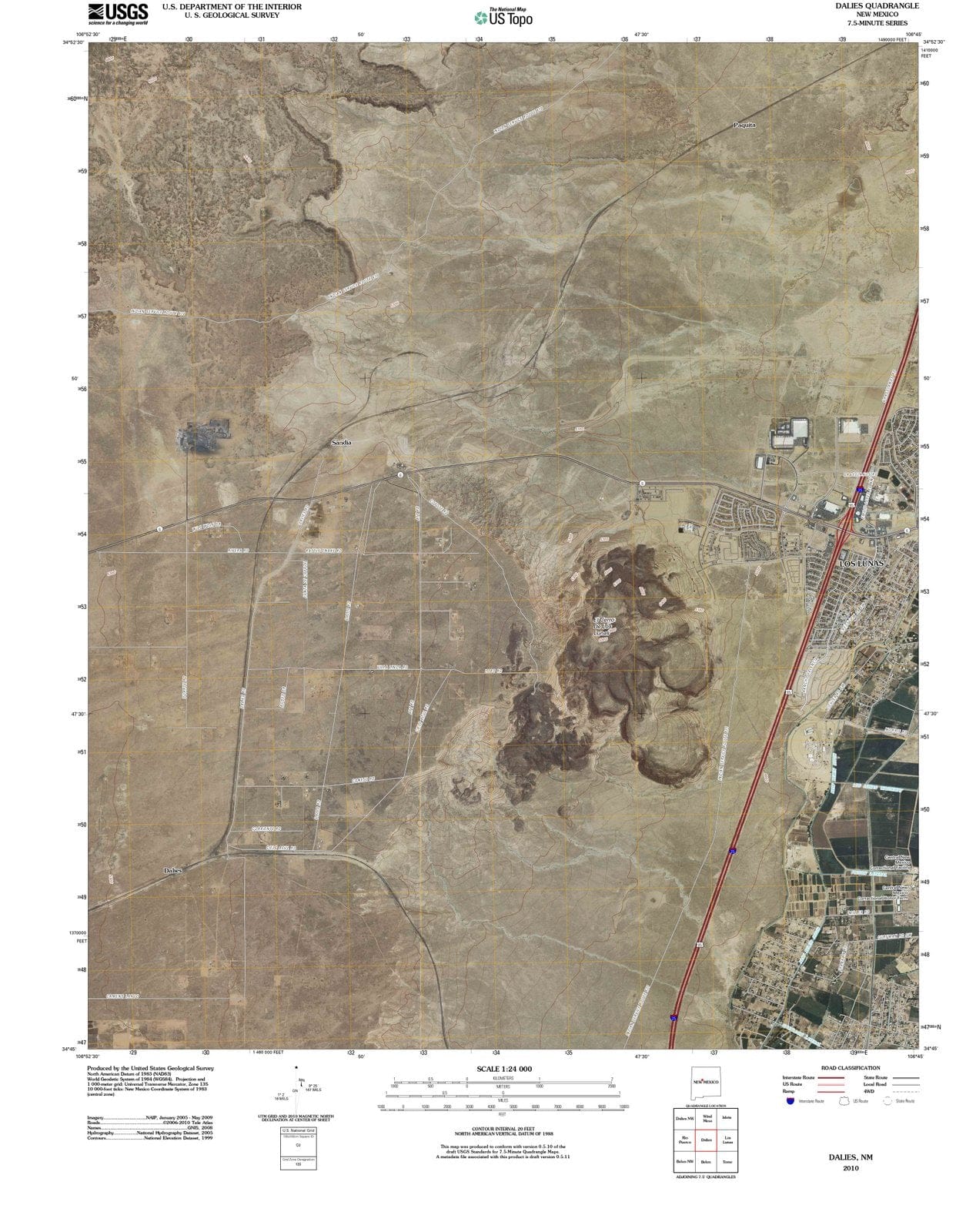 2010 Dalies, NM - New Mexico - USGS Topographic Map