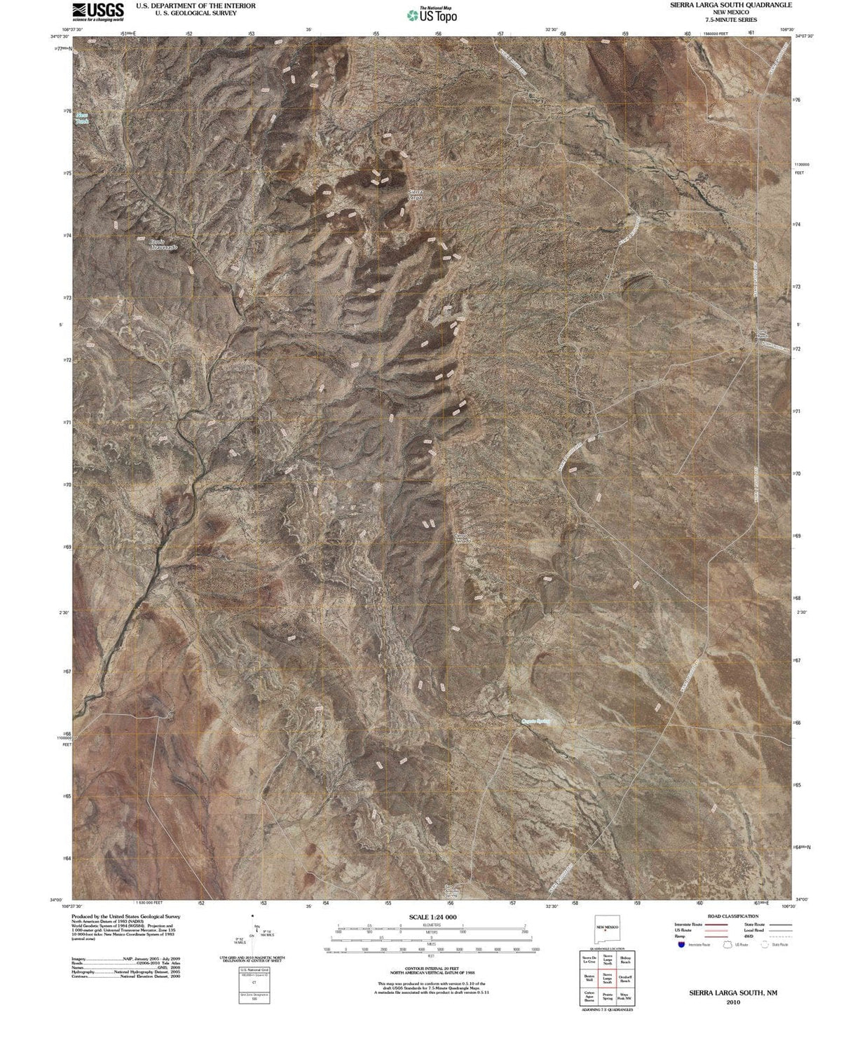 2010 Sierra Larga South, NM - New Mexico - USGS Topographic Map