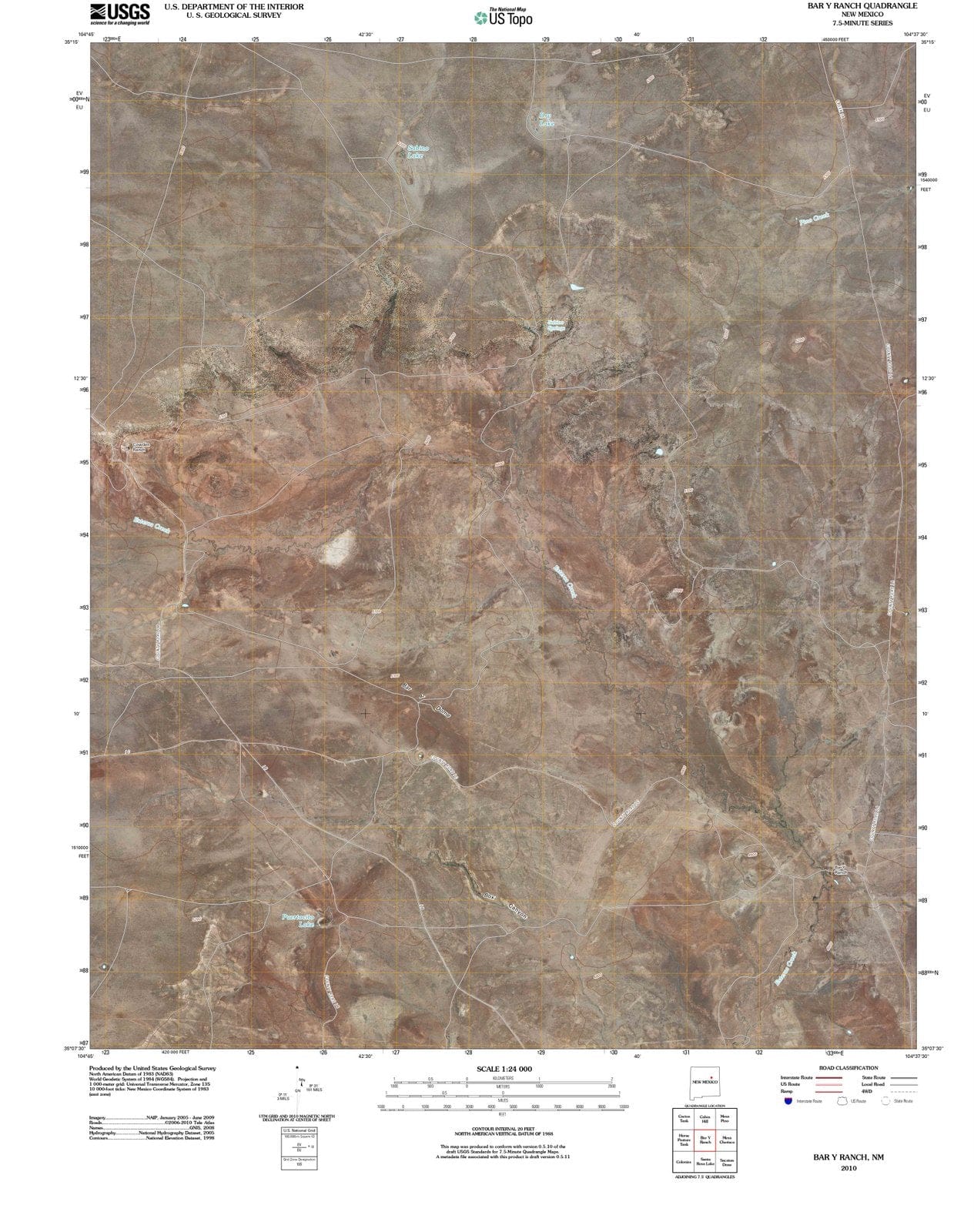 2010 Bar Y Ranch, NM - New Mexico - USGS Topographic Map