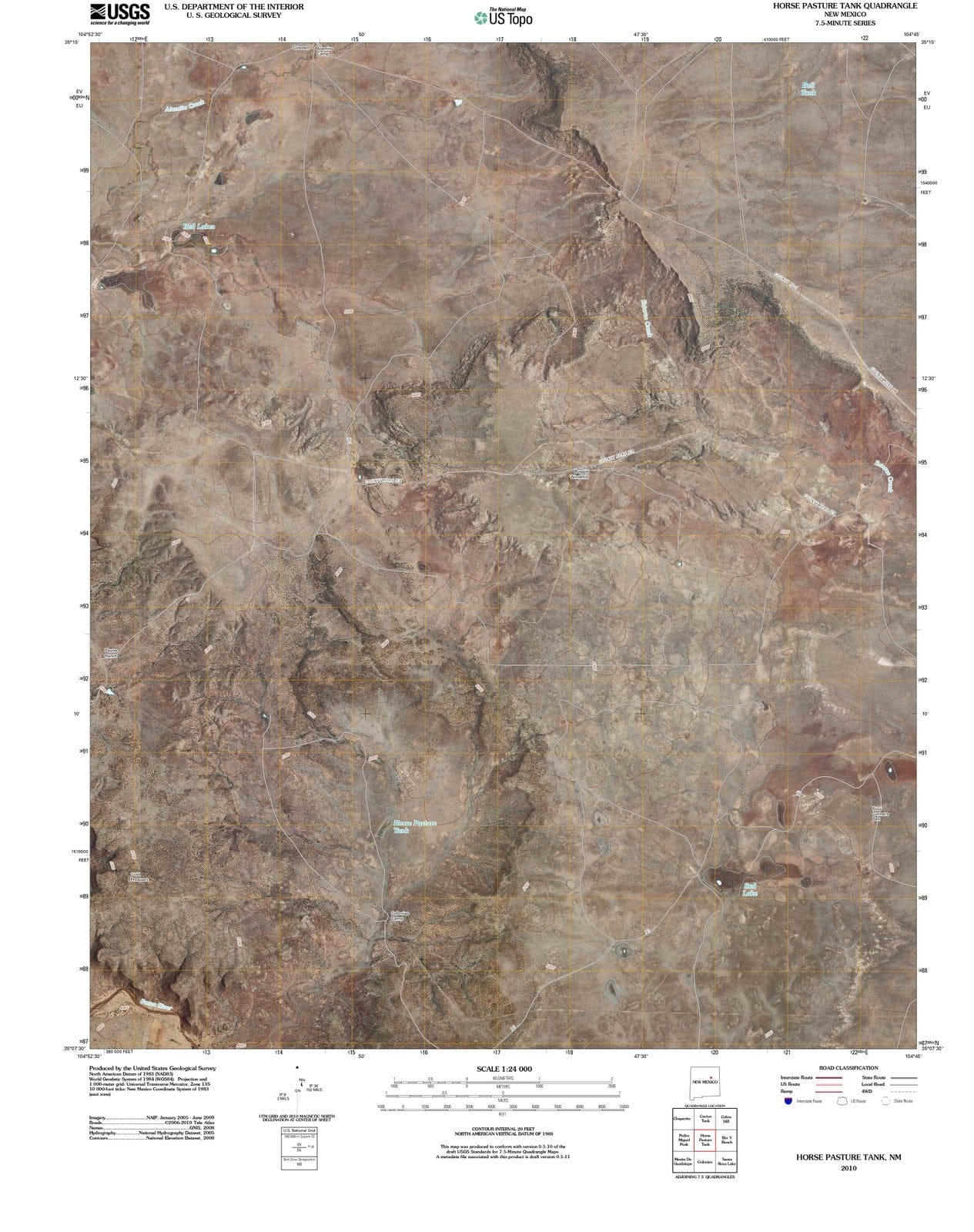 2010 Horse Pasture Tank, NM - New Mexico - USGS Topographic Map