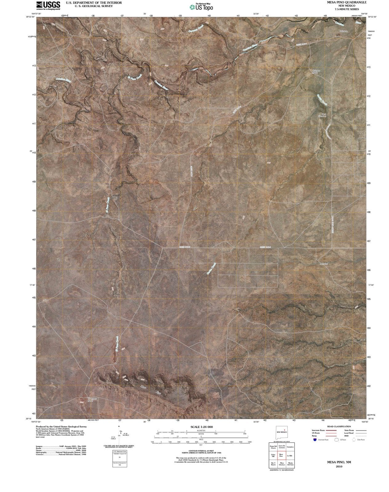 2010 Mesa Pino, NM - New Mexico - USGS Topographic Map