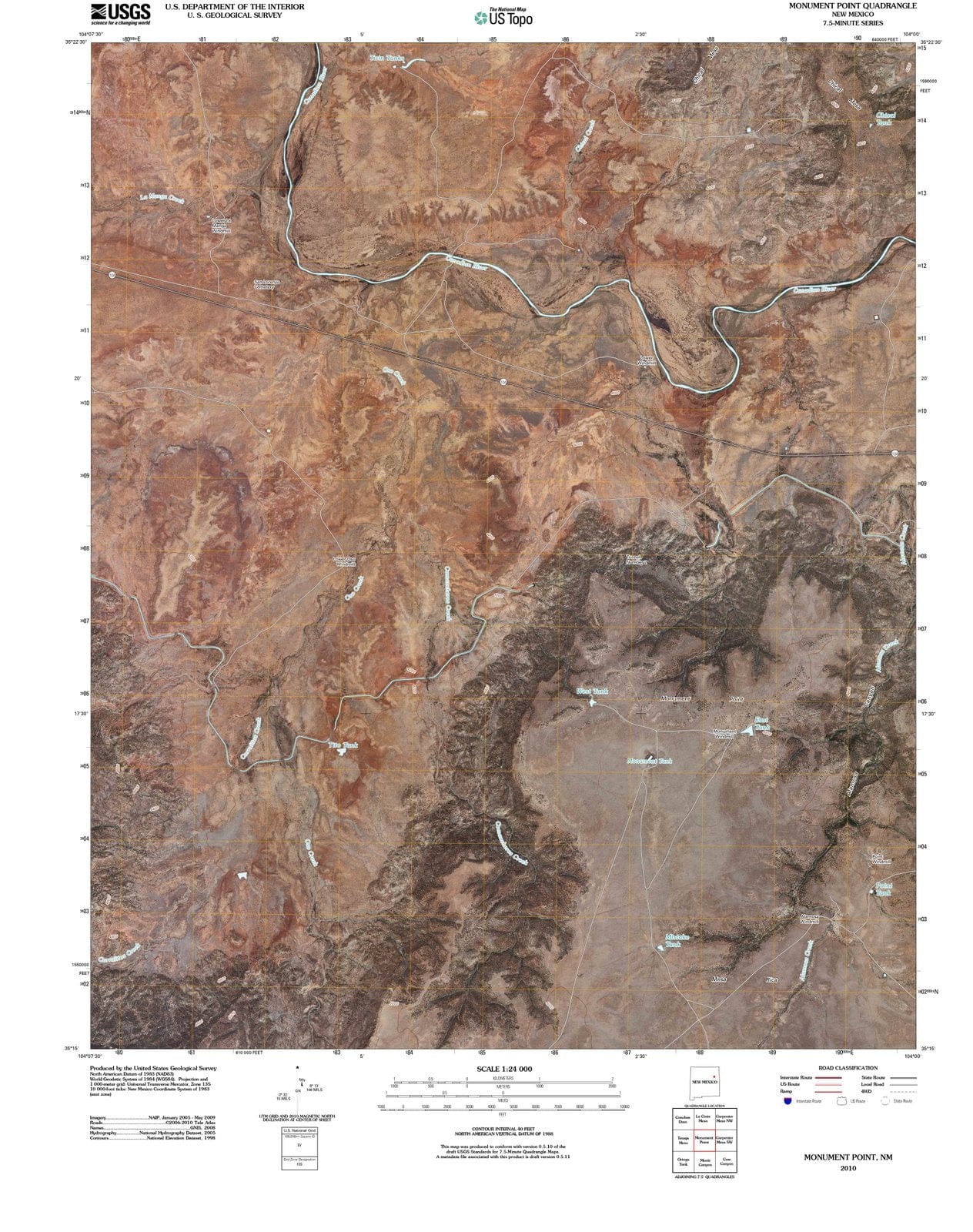 2010 Monument Point, NM - New Mexico - USGS Topographic Map
