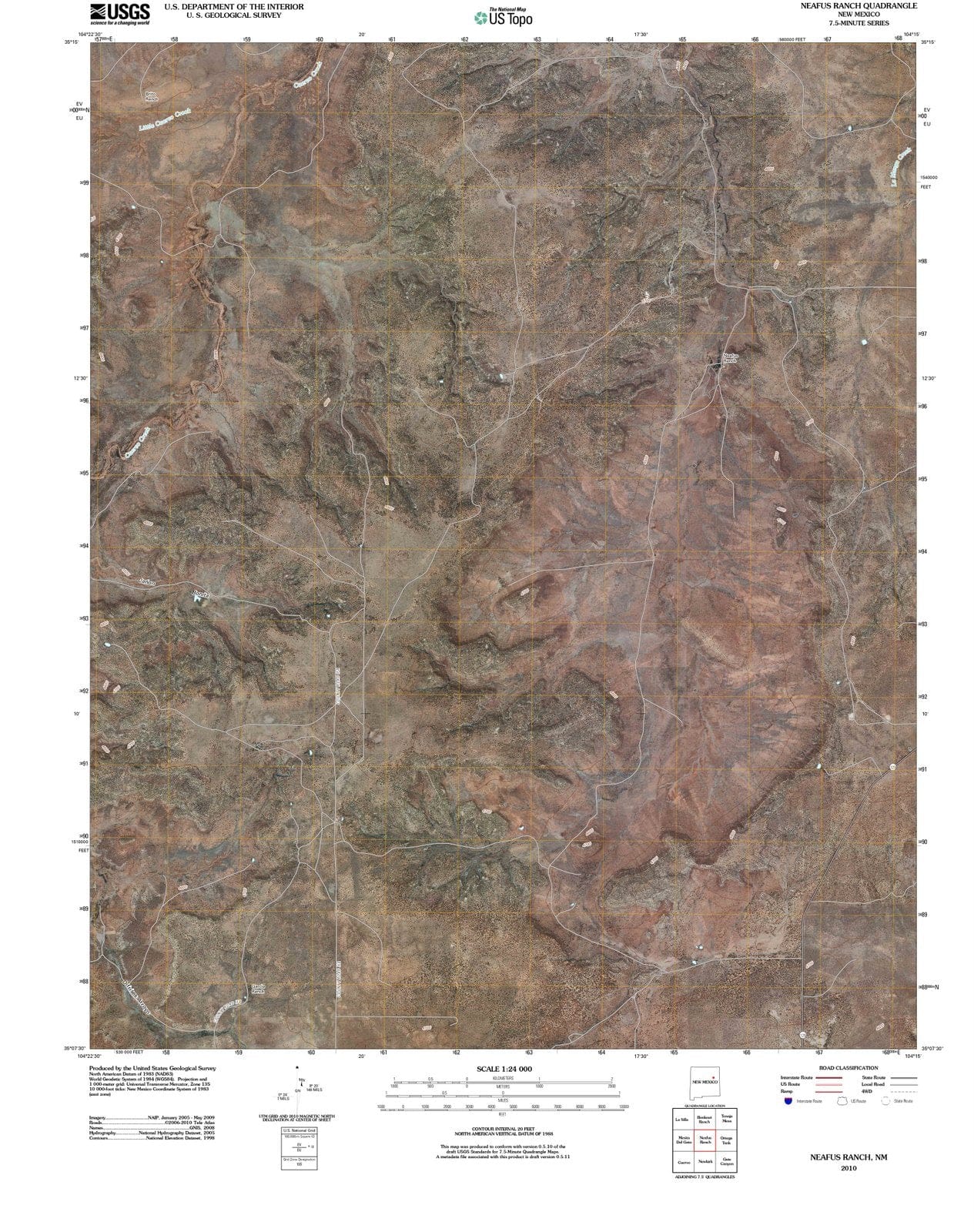 2010 Neafus Ranch, NM - New Mexico - USGS Topographic Map