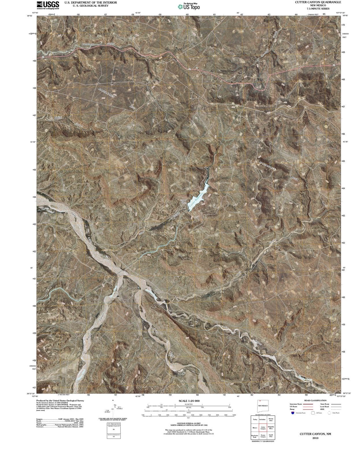 2010 Cutter Canyon, NM - New Mexico - USGS Topographic Map