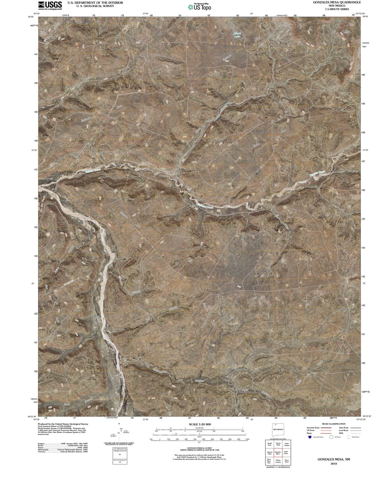 2010 Gonzales Mesa, NM - New Mexico - USGS Topographic Map