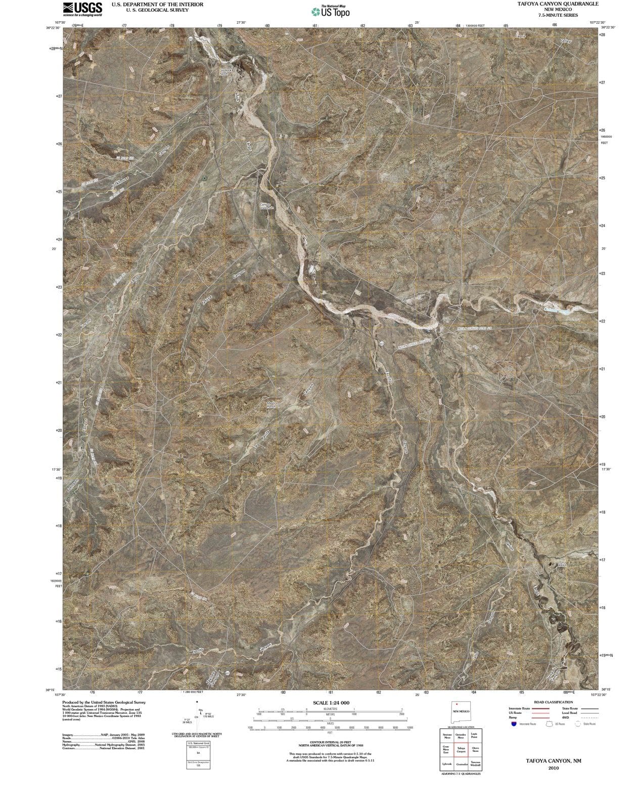 2010 Tafoya Canyon, NM - New Mexico - USGS Topographic Map