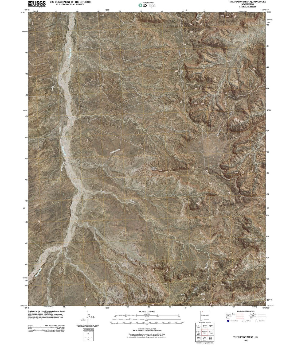 2010 Thompson Mesa, NM - New Mexico - USGS Topographic Map