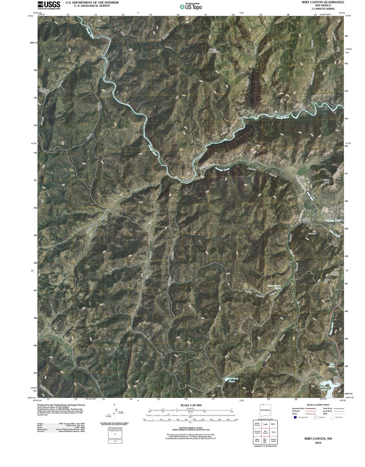 2010 Wirt Canyon, NM - New Mexico - USGS Topographic Map