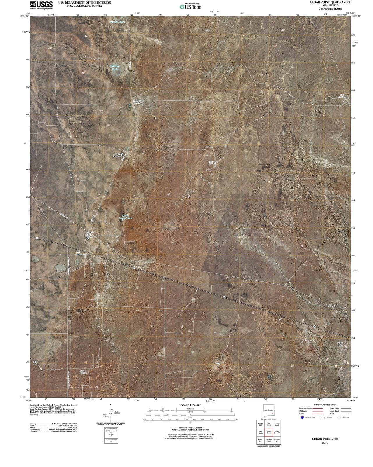 2010 Cedar Point, NM - New Mexico - USGS Topographic Map