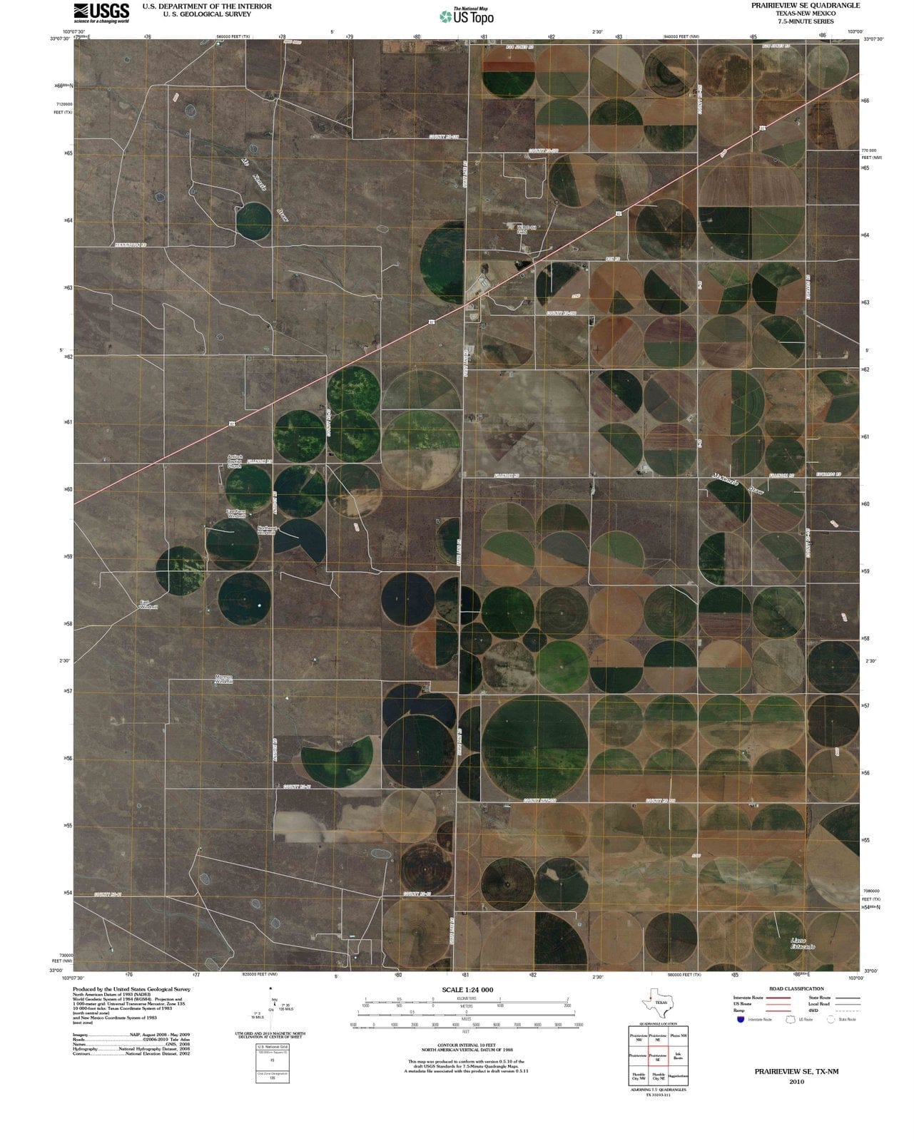 2010 Prairieview, TX - Texas - USGS Topographic Map