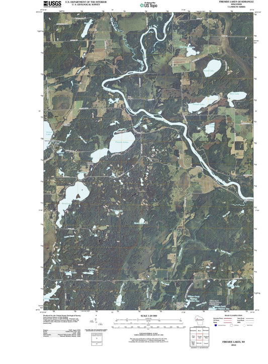 2010 Fireside Lakes, WI - Wisconsin - USGS Topographic Map