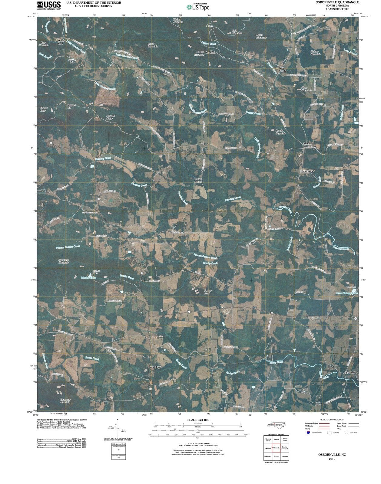 2010 Osbornville, NC - North Carolina - USGS Topographic Map