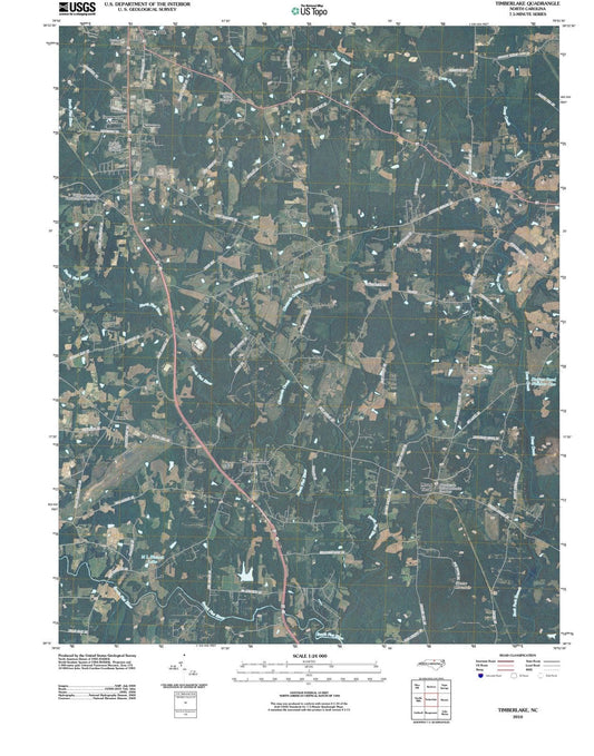 2010 Timberlake, NC - North Carolina - USGS Topographic Map