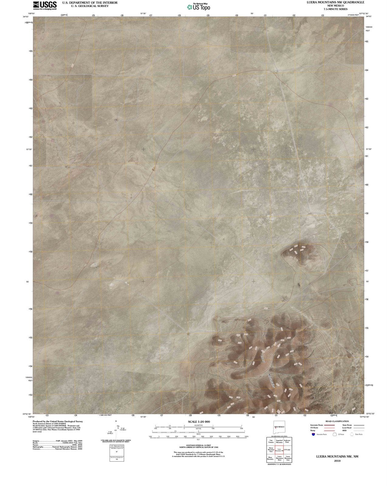 2010 Luera Mountains, NM - New Mexico - USGS Topographic Map