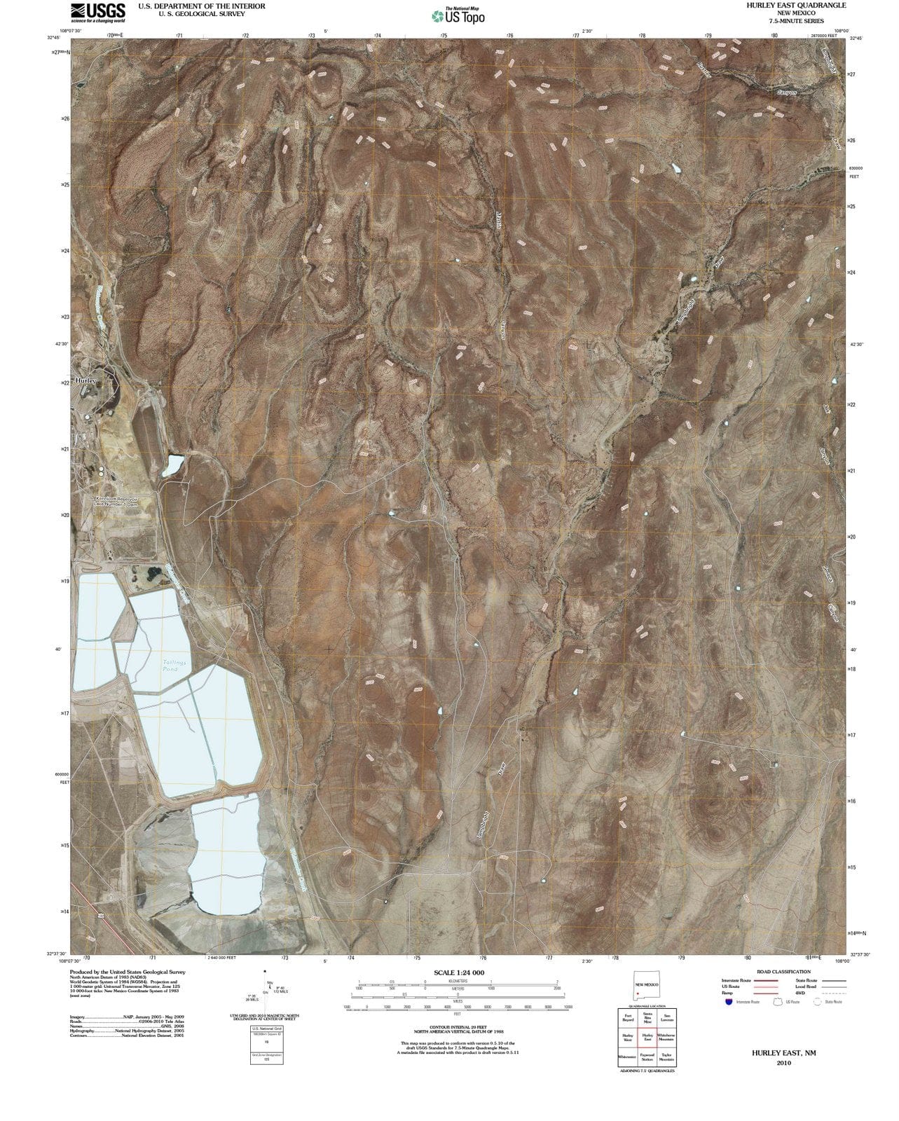 2010 Hurley East, NM - New Mexico - USGS Topographic Map