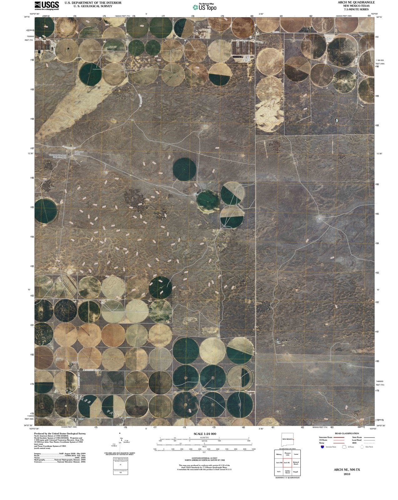 2010 Arch, NM - New Mexico - USGS Topographic Map