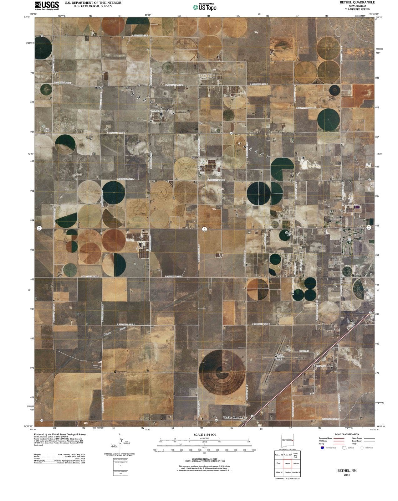 2010 Bethel, NM - New Mexico - USGS Topographic Map