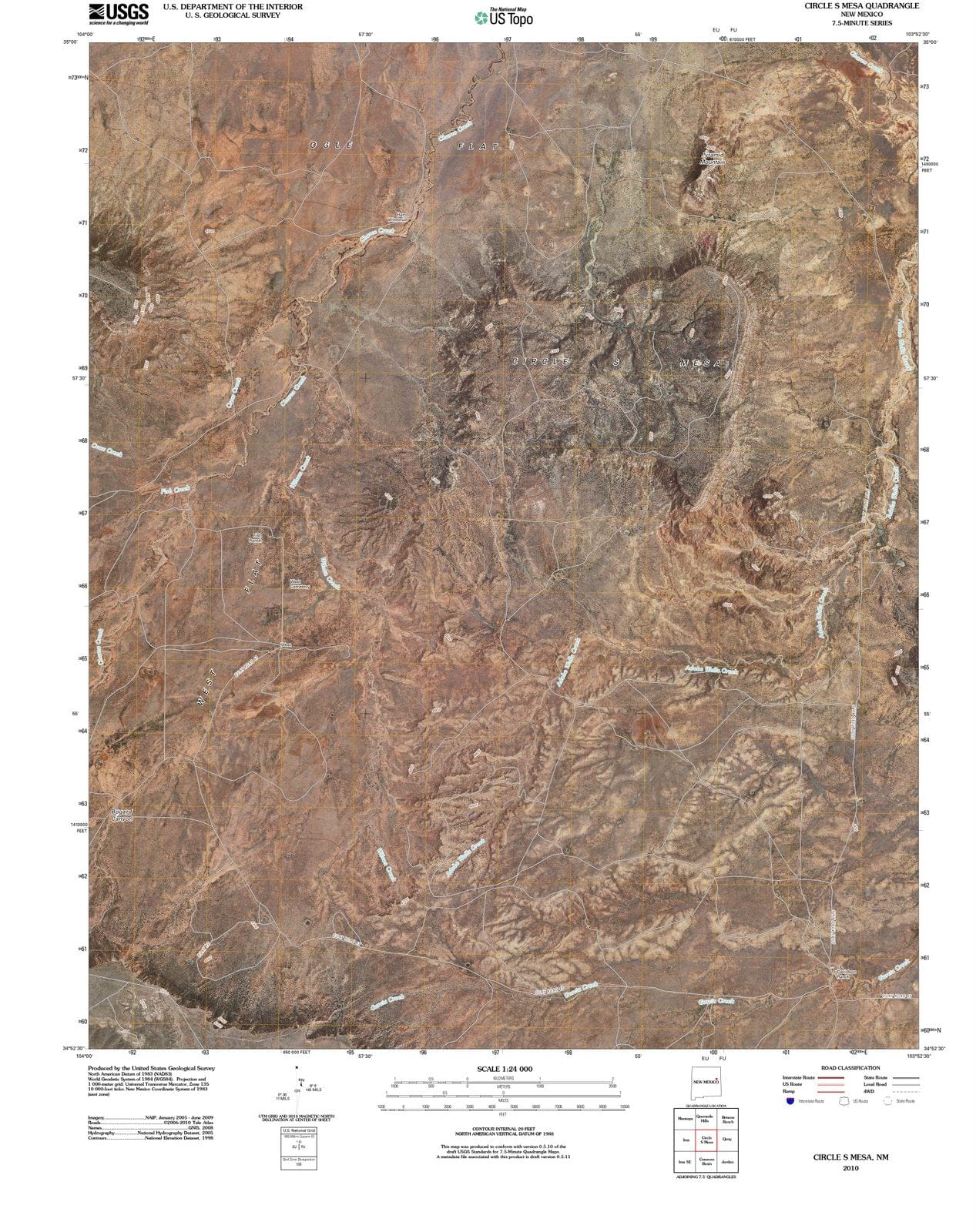 2010 Circle S Mesa, NM - New Mexico - USGS Topographic Map