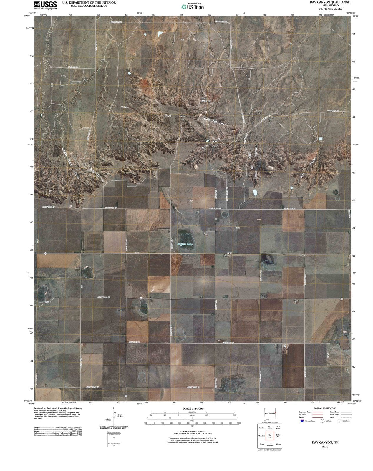 2010 Day Canyon, NM - New Mexico - USGS Topographic Map