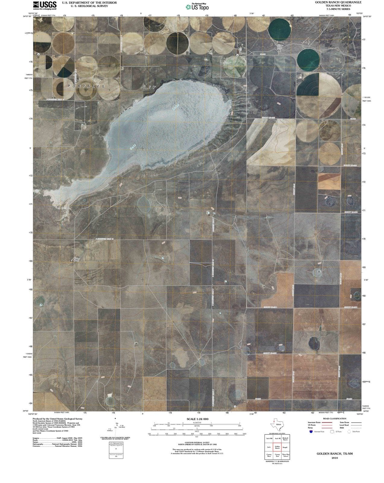 2010 Golden Ranch, TX - Texas - USGS Topographic Map