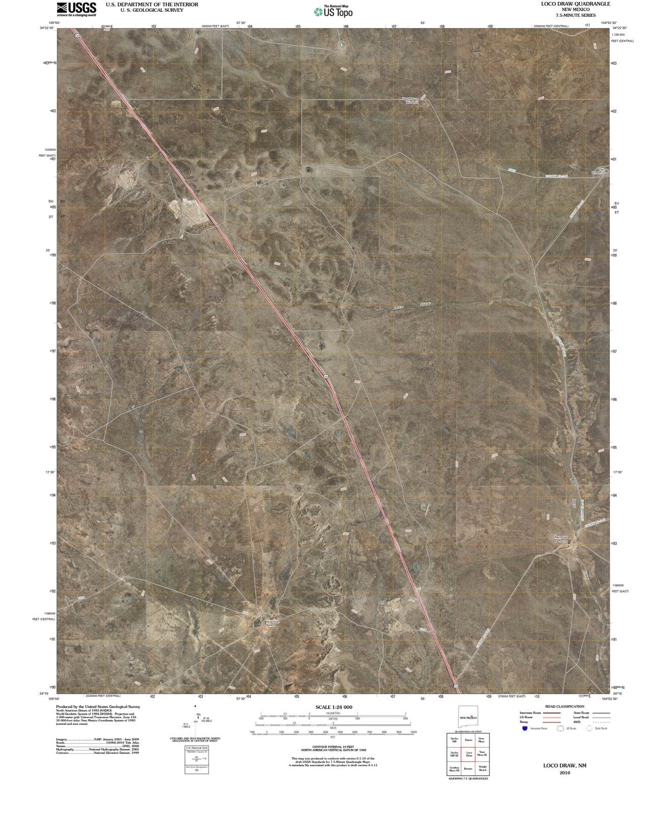 2010 Locoraw, NM - New Mexico - USGS Topographic Map