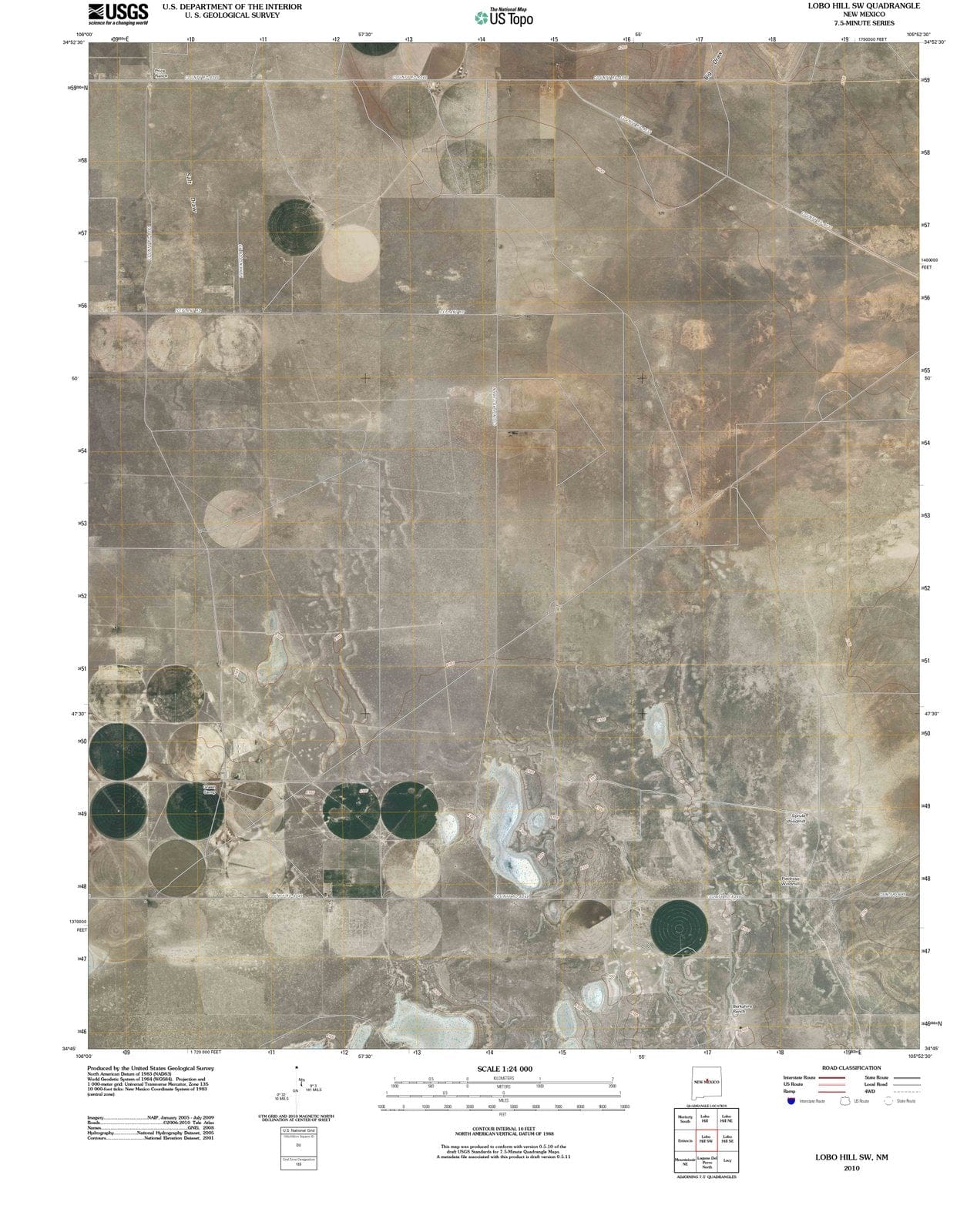 2010 Lobo Hill, NM - New Mexico - USGS Topographic Map v4