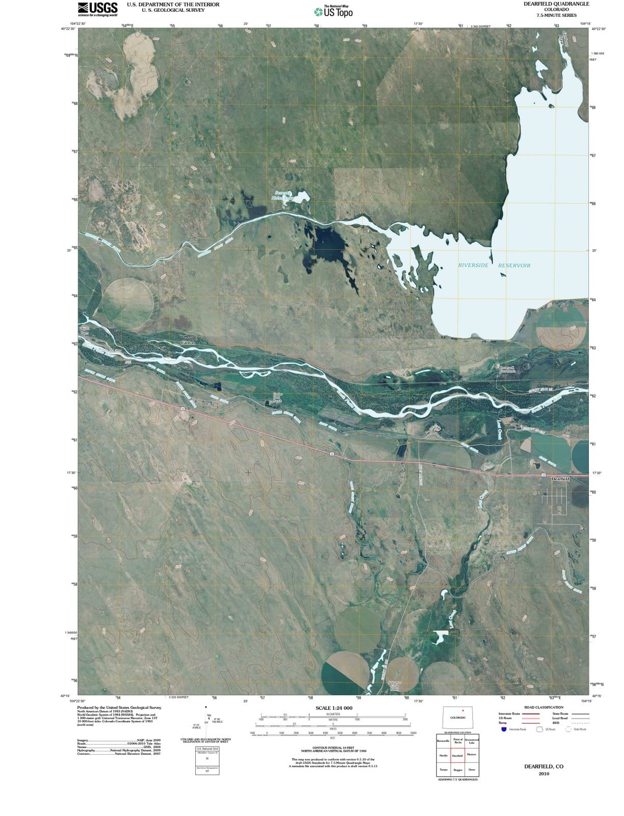 2010 Dearfield, CO - Colorado - USGS Topographic Map