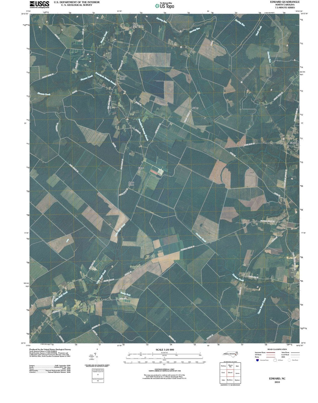 2010 Edward, NC - North Carolina - USGS Topographic Map