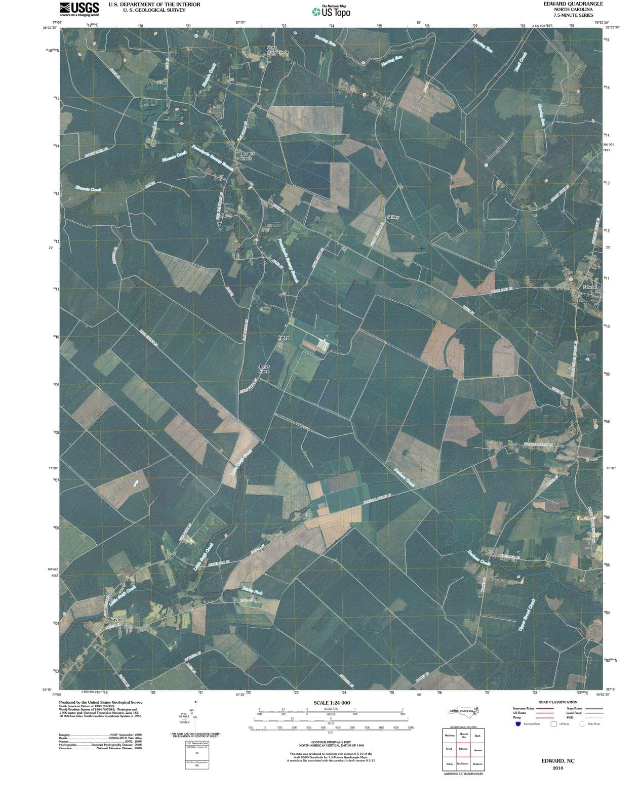 2010 Edward, NC - North Carolina - USGS Topographic Map