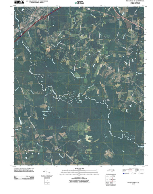 2010 Four Oaks, NC - North Carolina - USGS Topographic Map v2