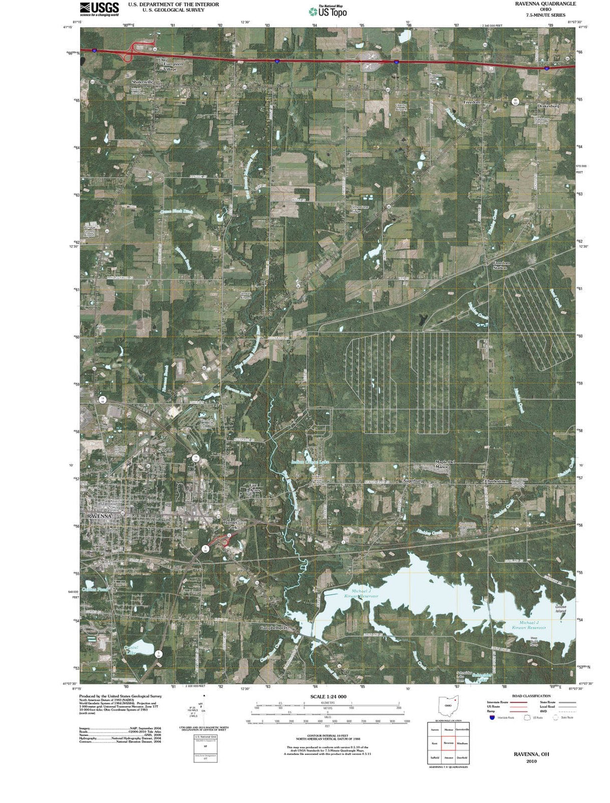 2010 Ravenna, OH - Ohio - USGS Topographic Map