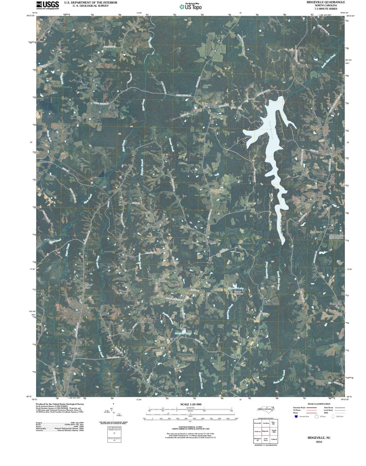 2010 Ridgeville, NC - North Carolina - USGS Topographic Map