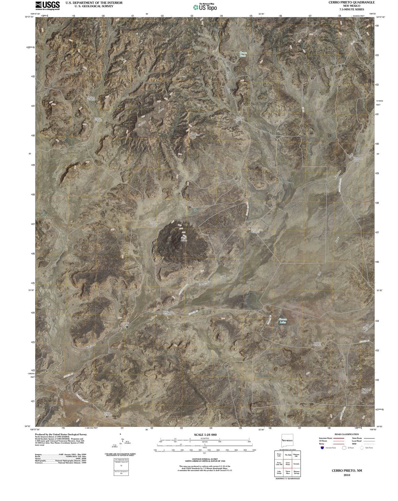 2010 Cerro Prieto, NM - New Mexico - USGS Topographic Map