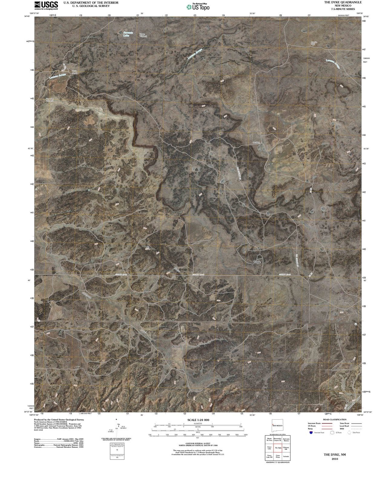 2010 Theyke, NM - New Mexico - USGS Topographic Map