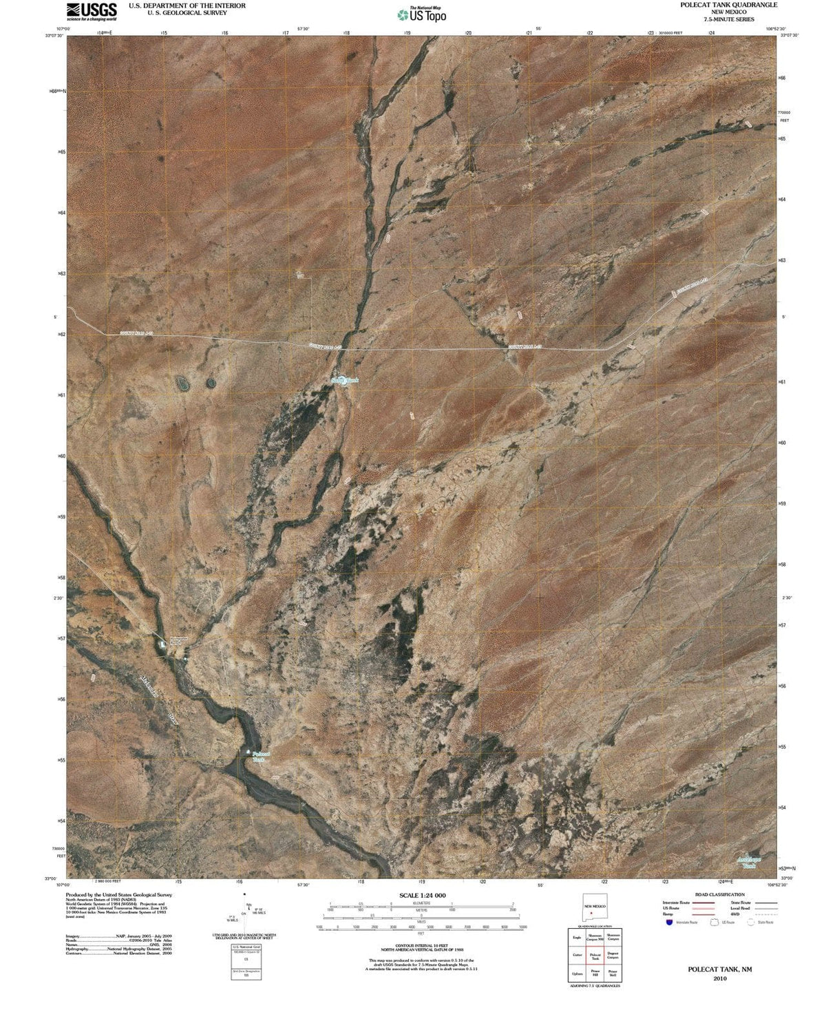 2010 Polecat Tank, NM - New Mexico - USGS Topographic Map