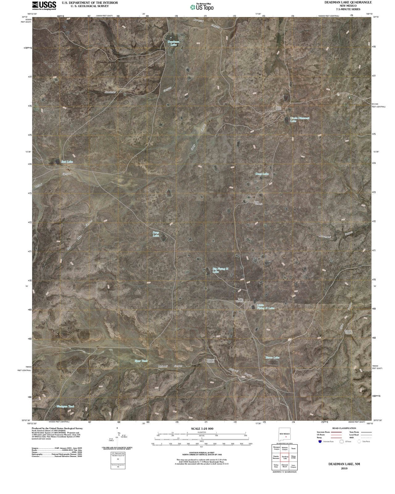 2010 Deadman Lake, NM - New Mexico - USGS Topographic Map