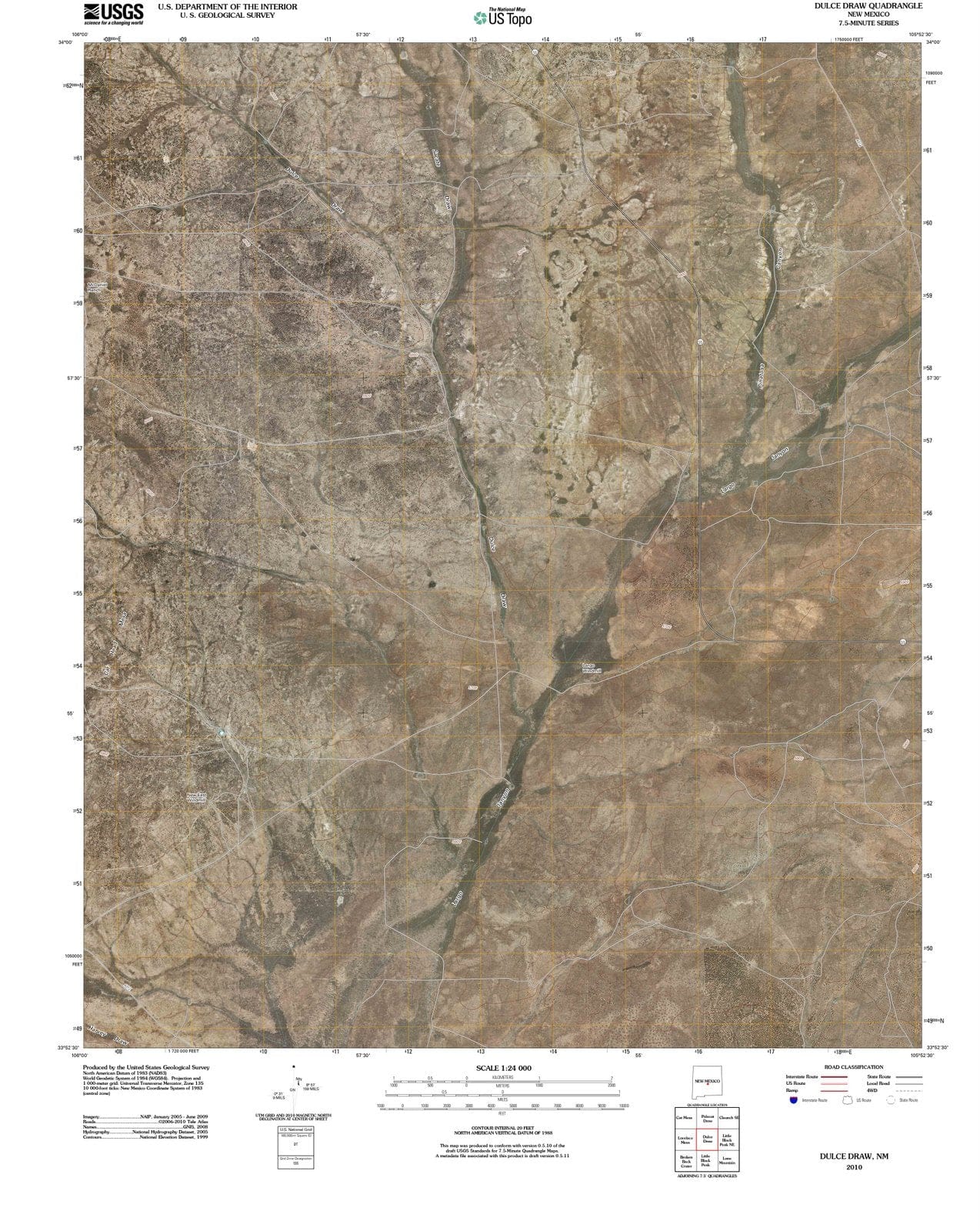 2010 Dulceraw, NM - New Mexico - USGS Topographic Map