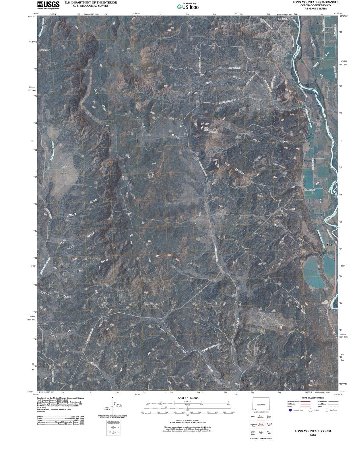 2010 Long Mountain, CO - Colorado - USGS Topographic Map