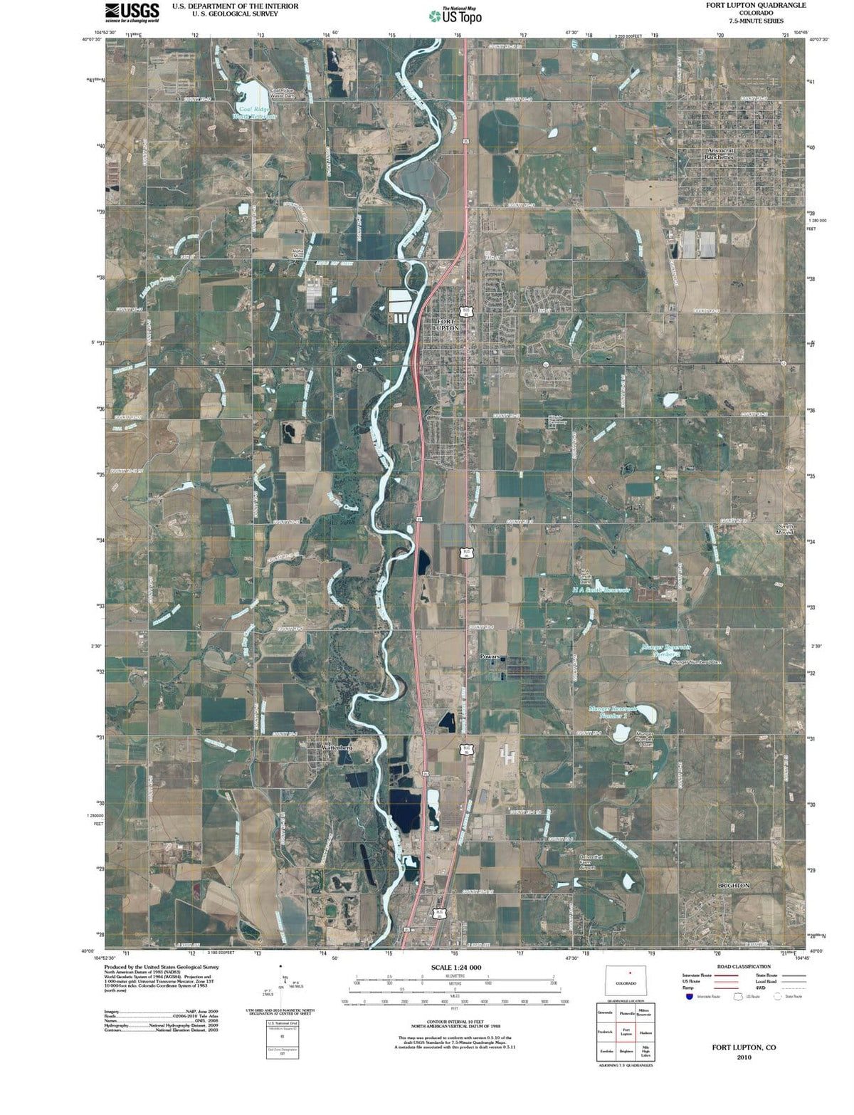 2010 Fort Lupton, CO - Colorado - USGS Topographic Map