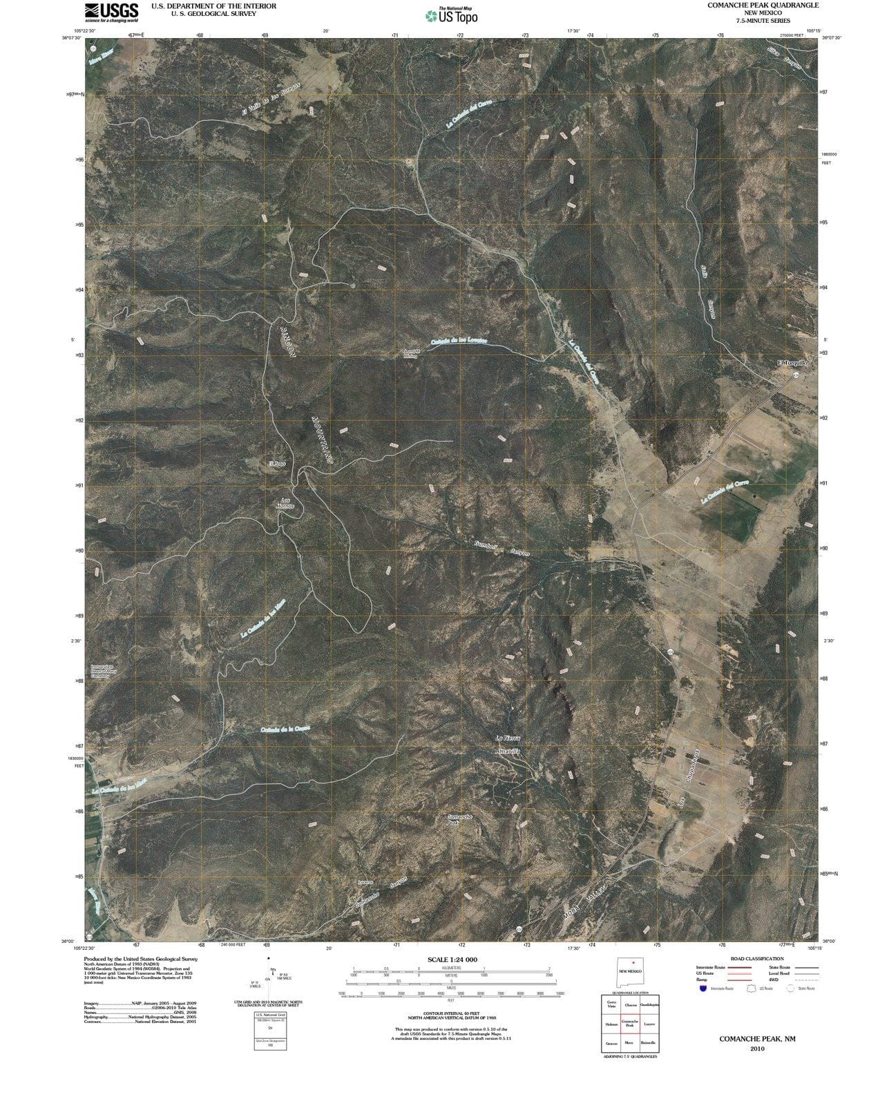 2010 Comanche Peak, NM - New Mexico - USGS Topographic Map